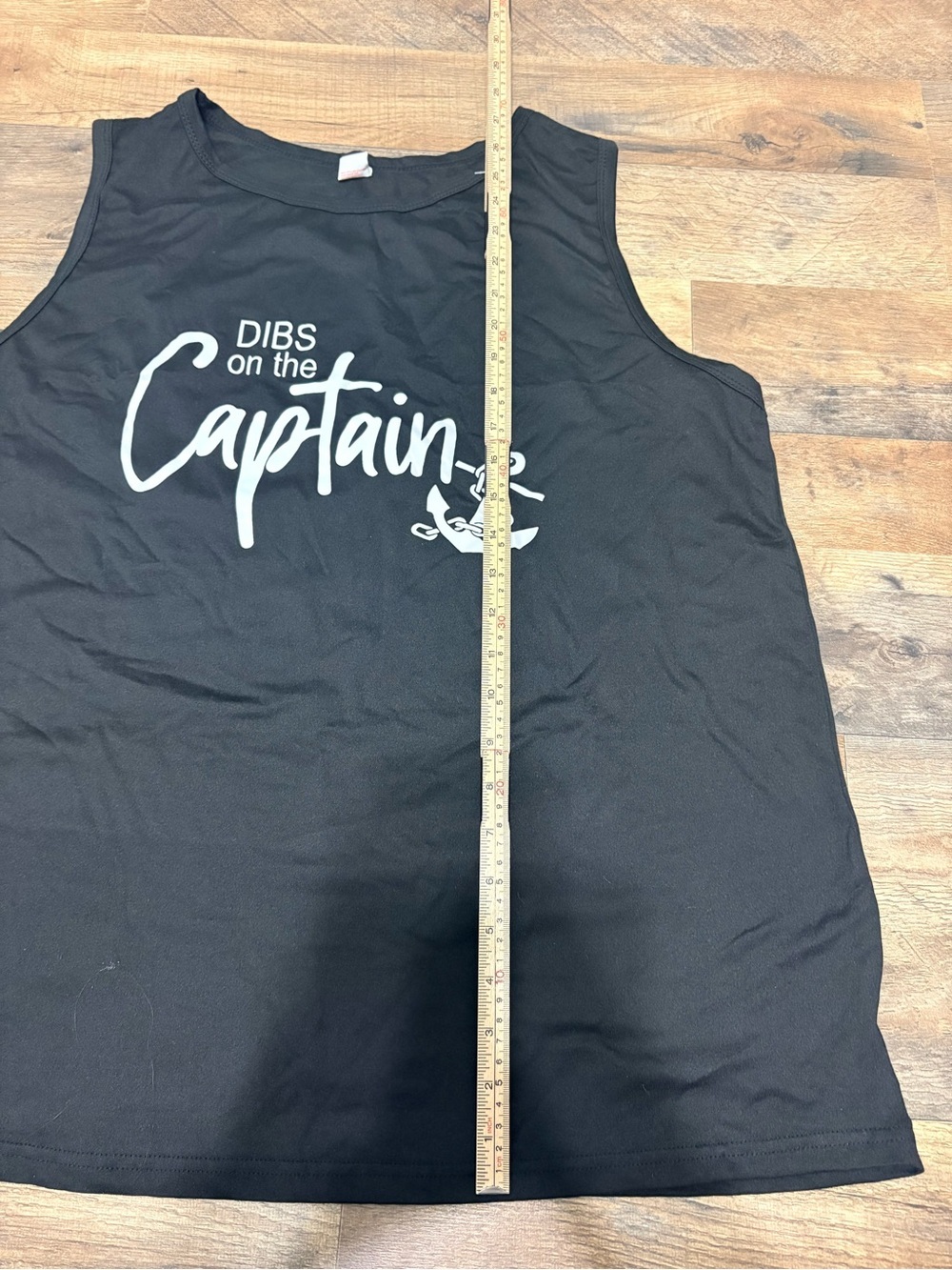 Dibs on the Captain Graphic Tank 3XL Black Nautical Anchor Sleeveless Tee - Picture 2 of 4